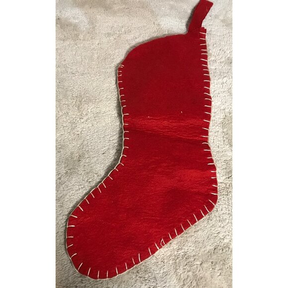 Set Of 4 Handmade Felt & Fabric Christmas Stockings With Decorative Appliqués - Picture 3 of 9
